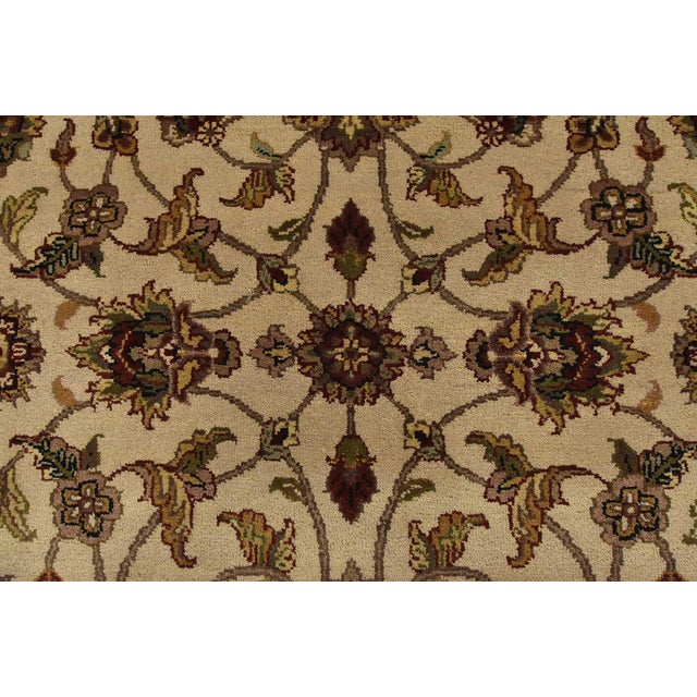 Textile Agra Runner 4’1” X 11’10” Beige Wool Traditional Hand-Knotted Oriental Rug For Sale - Image 7 of 13