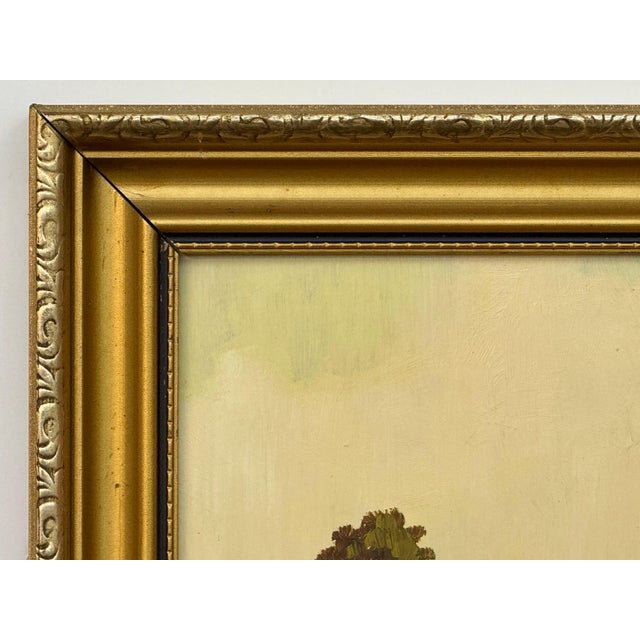 Vintage River Landscape Oil in English Countryside - 20th Century British Art 1973 For Sale - Image 12 of 14