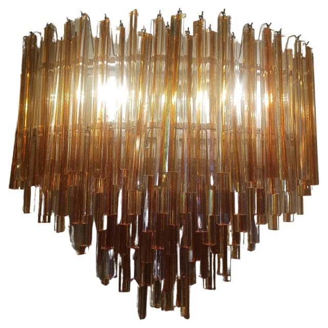 Murano Orange Glass Wall Sconce by Venini, 1970s For Sale - Image 6 of 8