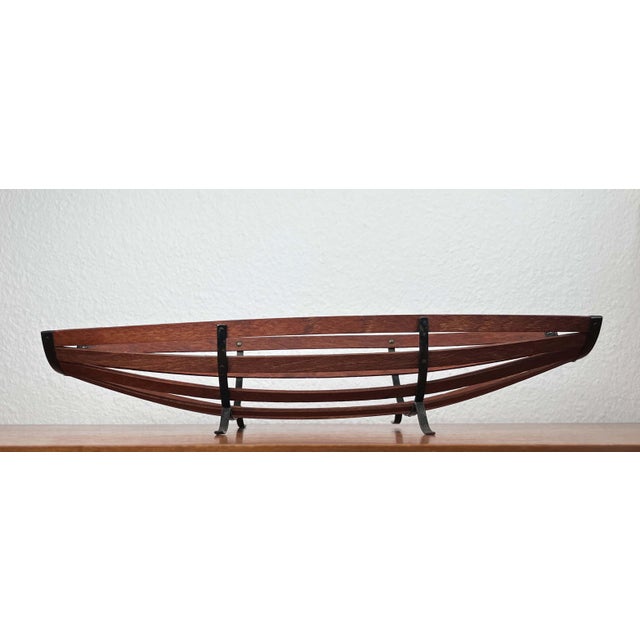 Black Mid-Century Modern Teak Fruit Bowl, 1960s For Sale - Image 8 of 18