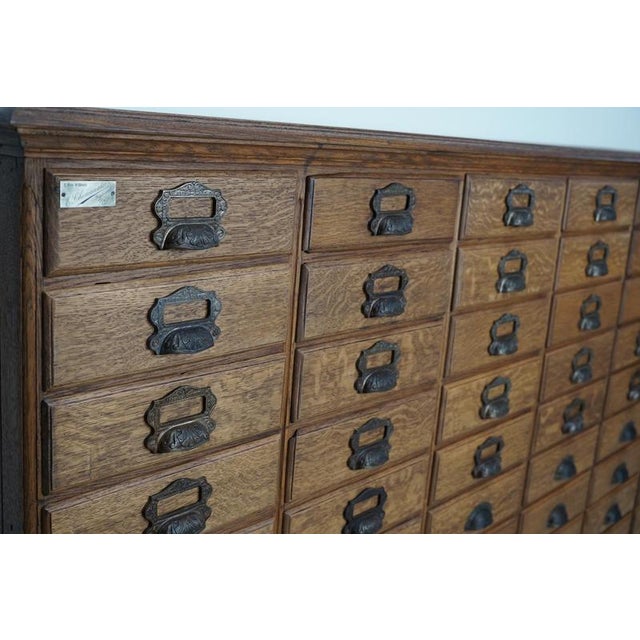 Brown Antique French Oak Filing Cabinet from Chouanard, 1910s For Sale - Image 8 of 18