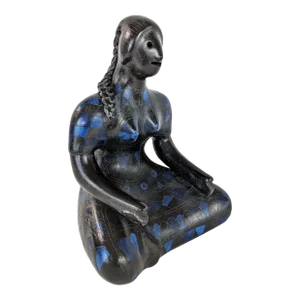 Manuel Felguerez Sitting Woman Terracotta Sculpture