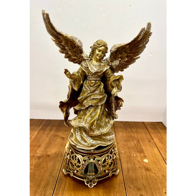Limited Edition 113/300 Jay Strongwater Renaissance Angel Musical Figurine - Music Box For Sale - Image 14 of 14