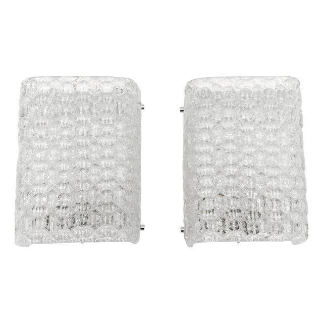 Space Age Bubble Glass Wall Lights, 1970s, Set of 2 For Sale