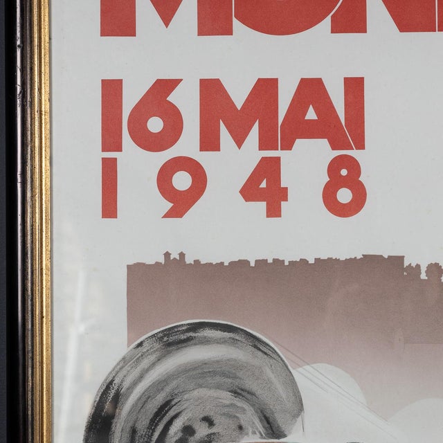 Vintage 20th Century Framed 1948 Monaco Grand Prix Poster from Geo Matt, 1985 For Sale - Image 9 of 16