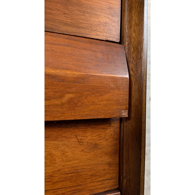 Mid 20th Century Lane "First Edition" Mid-Century Walnut Highboy Dresser For Sale - Image 14 of 18