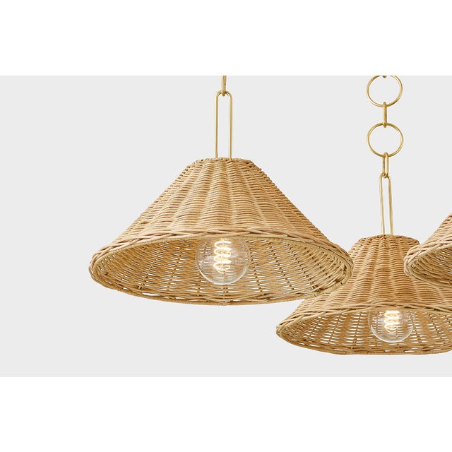 Mitzi Mitzi Dalia 38.5 in. 3 Light Chandelier in Aged Brass Finish For Sale - Image 4 of 8