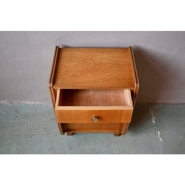 Vintage Bedside Table with Compass Legs, 1960s For Sale - Image 14 of 16