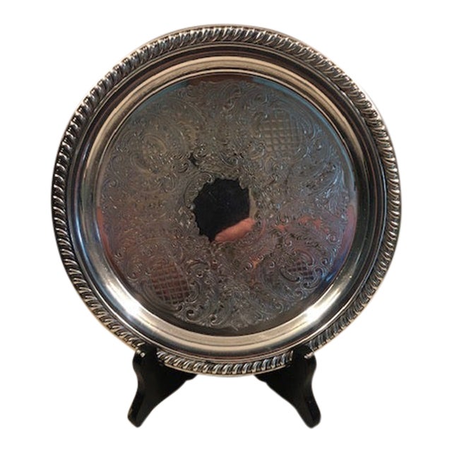 1940s Sheridan Silverplate Wine Coaster / Small Tray For Sale