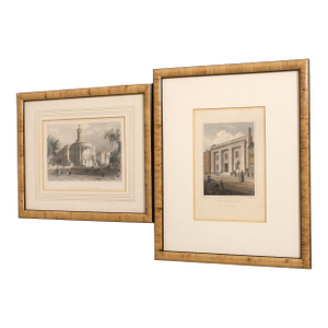Vintage Pair Philadelphia Colored Engraving Inc Franklin Institute