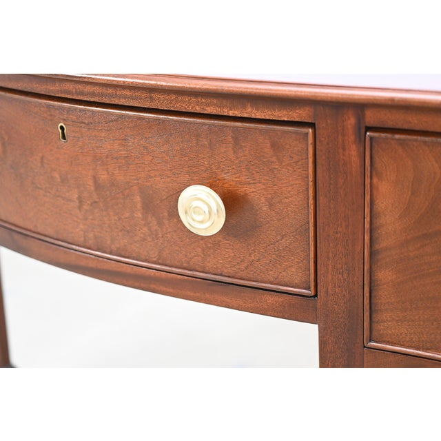Wright Table Co. Federal Mahogany Bowfront Sideboard Buffet | Newly Refinished For Sale - Image 12 of 17