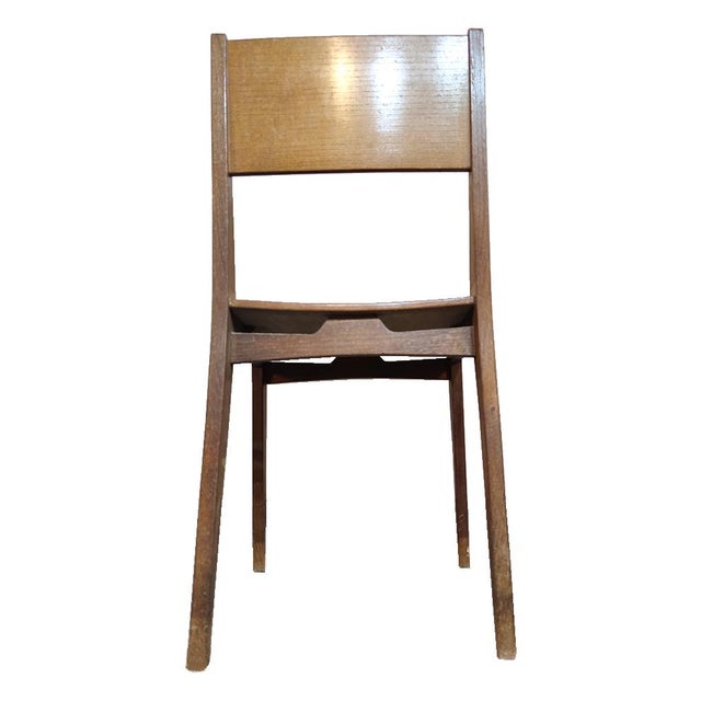 Wood Set of Mid-Century Beech Desk Chairs For Sale - Image 7 of 16