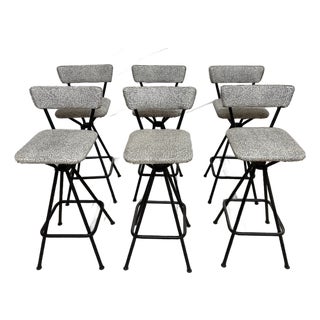 Vintage Mid-Century Modern Daystrom Swivel Bar Stools For Sale