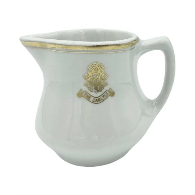Vintage the Carlyle Hotel New York Nyc White Coffee Creamer For Sale - Image 12 of 12