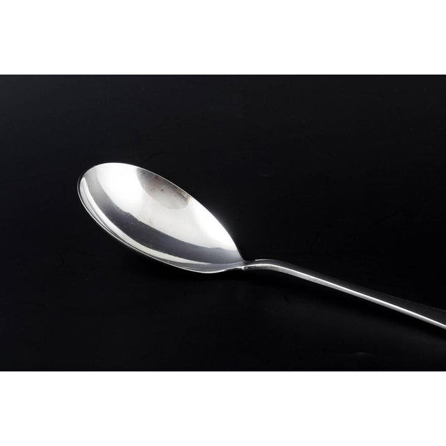 Large Lily of the Valley Serving Spoon in Sterling Silver from Georg Jensen, 1890s For Sale - Image 3 of 5