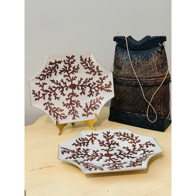 A great set of large Chinese plates for coastal decorations, today we see the “ Coral Reef”design everywhere but not that...