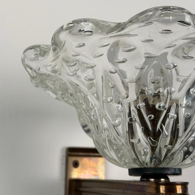Sculptural Murano Glass Bullicante Wall Sconce from Barovier & Toso, 1940s For Sale - Image 10 of 14