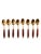 1960s Vintage Rosewood and Brass Flatware - 43 Piece For Sale - Image 5 of 9