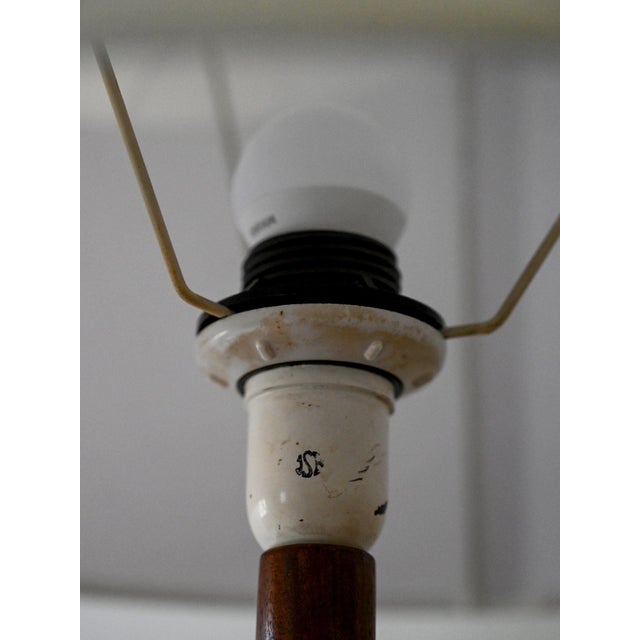 Danish Lamp in Turned Teak, 1960s For Sale - Image 3 of 6