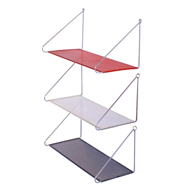 Perforated Metal Wall Racks from Pilastro, 1950s, Set of 3 For Sale - Image 17 of 17