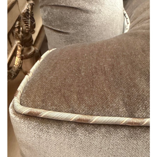 Brunschwig & Fils Fully Upholstered Mohair & Silk Club Chair For Sale - Image 11 of 11