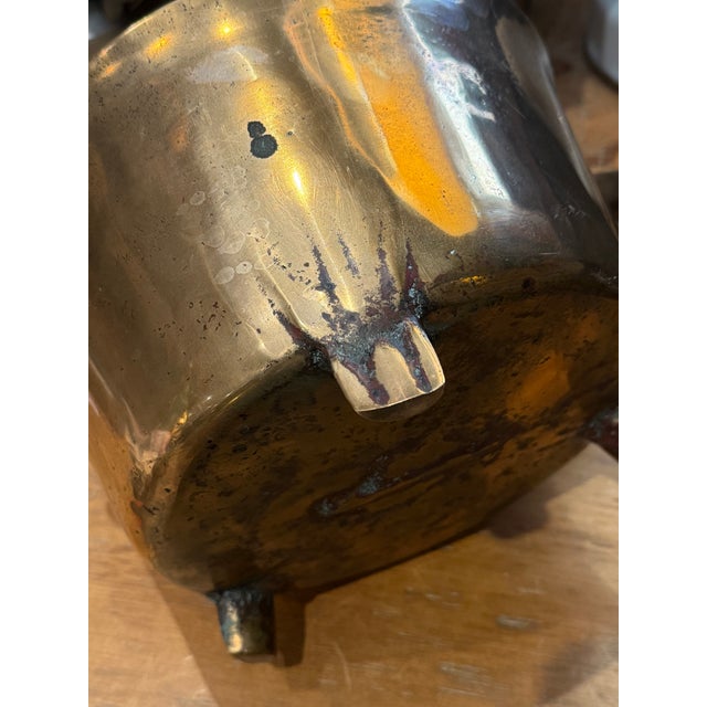 Antique 17th Century English Bronze Tripod Skillet / Apothecary Pan For Sale - Image 9 of 11