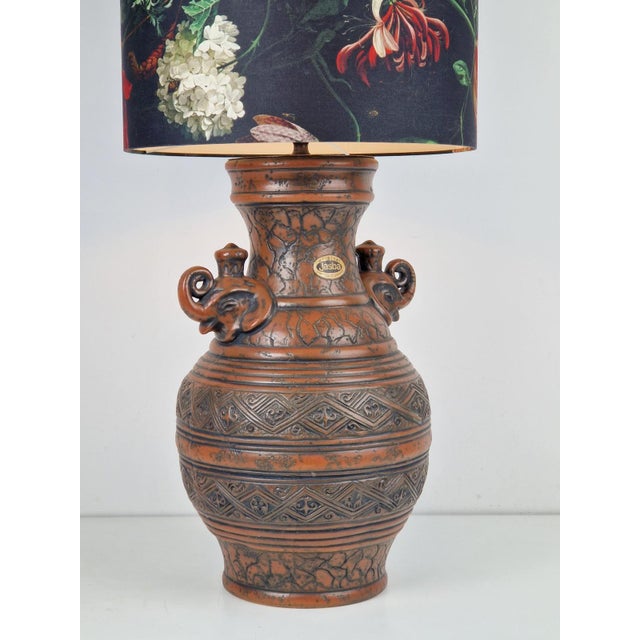 1970s Vintage Fat Lava Ceramic Floor Lamp from Jasba, West-Germany, 1970s For Sale - Image 5 of 9