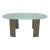 Mid 20th Century Reclaimed Art Deco Oblong Glass Top Dining Table For Sale