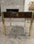 ▪️Beautiful Burl and Golden Brass Side Table by Century Furniture ▪️Features dark rich real burl walnut wood finish...