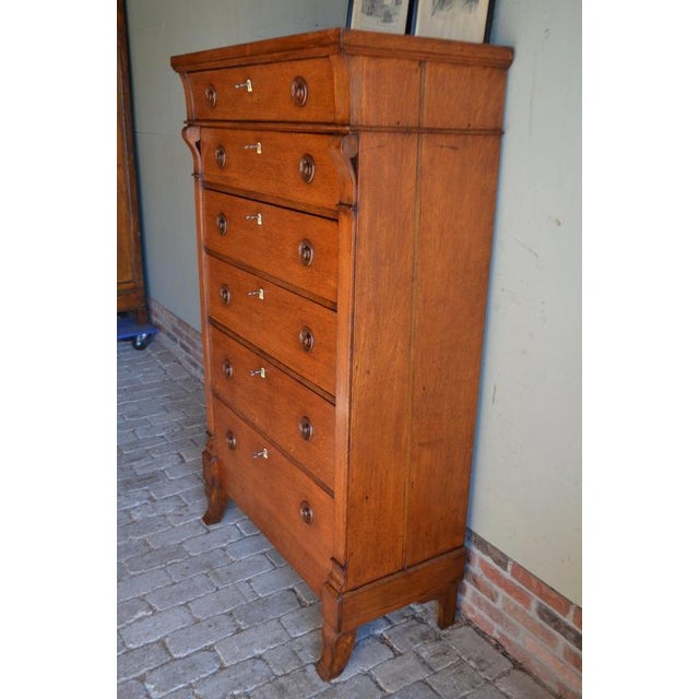 Brown Antique Oak Empire Chiffonier For Sale - Image 8 of 11