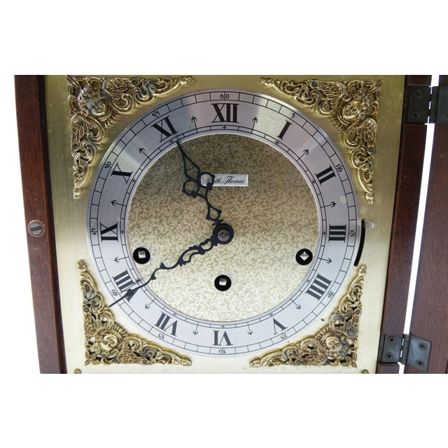 Brown Mantel Clock by Seth Thomas by Talley Industries For Sale - Image 8 of 9