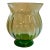 Mid-Century Mold-Blown Green Glass Vase A sculptural study in weight and texture, this vintage green glass vase features...