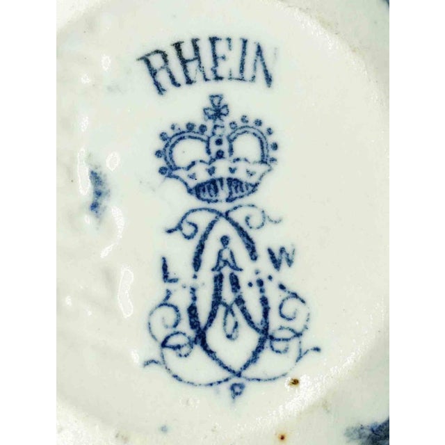 Ceramic Blue Vase by Franz Anton Mehlem, 19th Century For Sale - Image 4 of 6