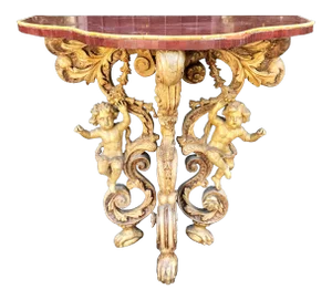 18th Century Italian Carved Giltwood Console