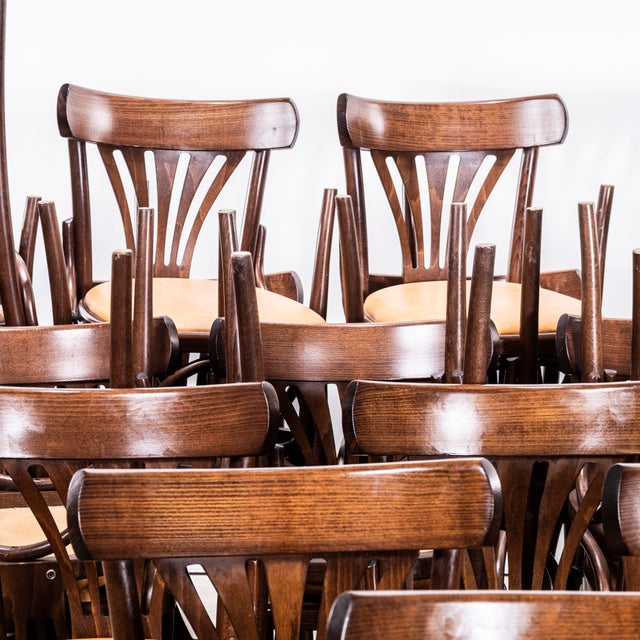 Upholstered Fan Back Bentwood Dining Chairs, 1960s, Set of 6 For Sale - Image 9 of 10