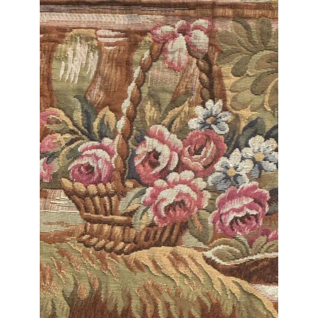 Mid-Century Modern French Aubusson Style Jacquard Halluin Tapestry, 1960s For Sale - Image 13 of 18