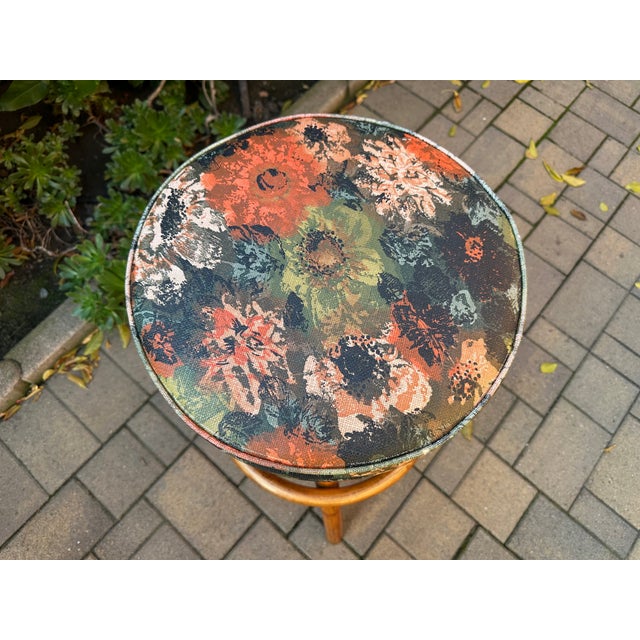 1950s Mid-Century Swivel "Spiral" Leg Rattan & Brass Barstools,- Set of 2 For Sale - Image 13 of 15