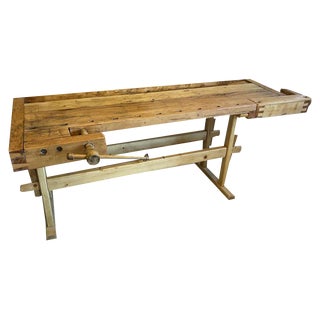 Vintage Workbench in Pine For Sale