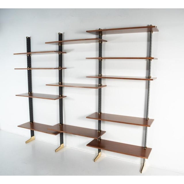 Brown LB2 Bookcase attributed to Ignazio Gardella, Italy, 1950s For Sale - Image 8 of 11