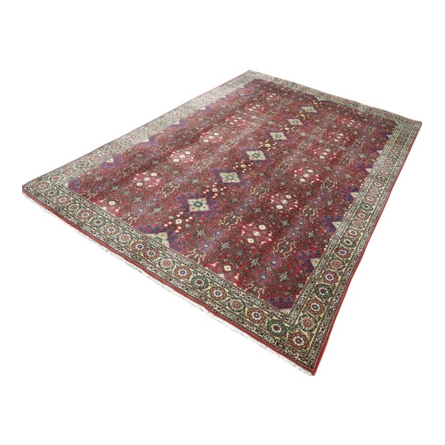 Vintage Hand Knotted Turkish Hereke Rug - 115" X 144" For Sale