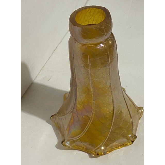 Mid 20th Century Iridized Glass Lamp Shades - Set of 5 For Sale - Image 9 of 12
