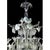 Romantic Transparent Murano Glass Chandelier with White Floral Elements by Simoeng for Simoeng For Sale - Image 6 of 8
