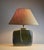 Elegant glazed ceramic table lamp by D. Protion, produced in Vallauris, France, during the 1970s. The softly rounded...