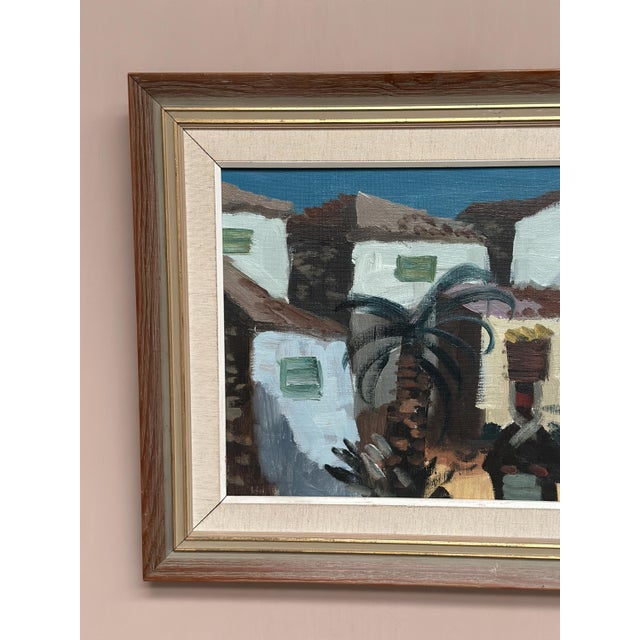 Tage Gavik, Southern European Street, 1950s, Oil on Canvas, Framed For Sale - Image 13 of 18