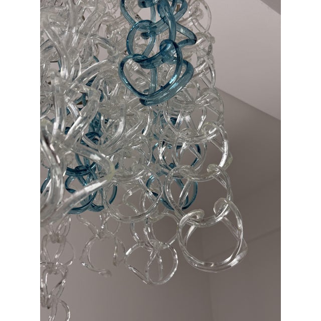 Angelo Mangiarotti Murano Glass Ceiling Light in the style of Angelo Mangiarotti for Vistosi, 1960 For Sale - Image 4 of 10
