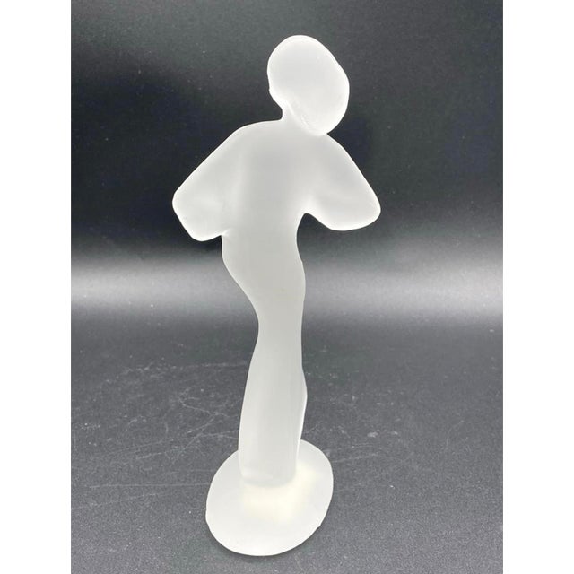 1930s Frosted Art Deco Dancing Lady Figurine For Sale In Jacksonville, FL - Image 6 of 8