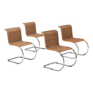 MR10 Chairs by Ludwig Mies van der Rohe for Roche Bobois, Germany, 1927, Set of 4 For Sale