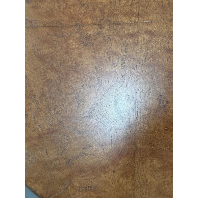 Wood Vintage Drum Burl & Brass Nightstand For Sale - Image 7 of 10