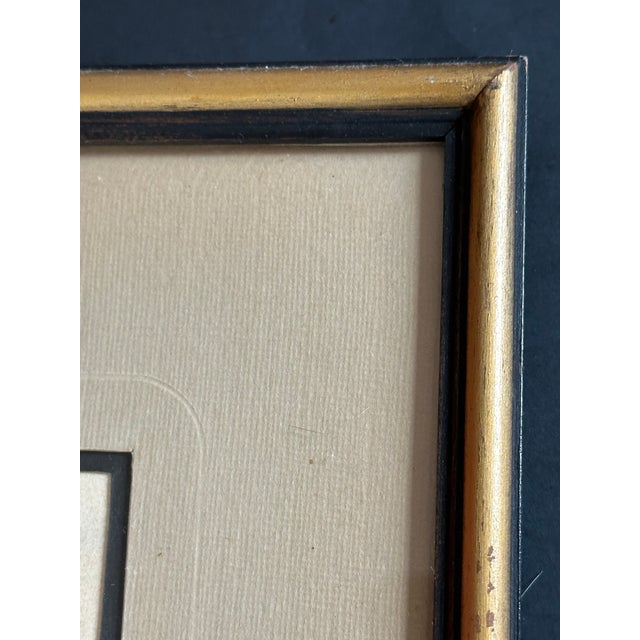 Forest Green Vintage Framed Early 20th Century Landscape Woodblock Print For Sale - Image 8 of 14