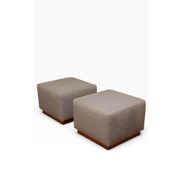 Modern Pair of Modern Hollywood Ottomans by Ralph Lauren Home For Sale - Image 3 of 8